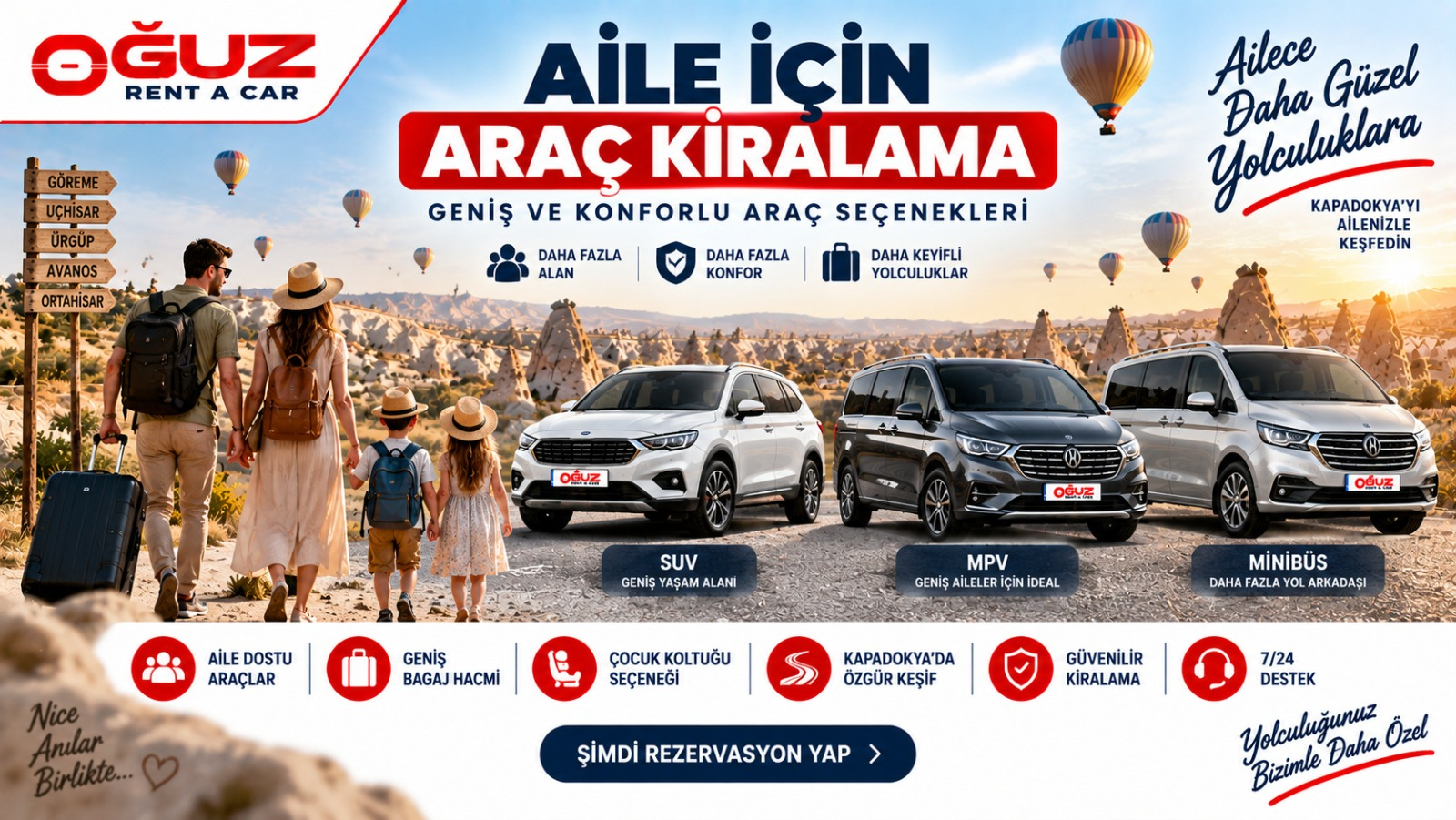 Aile İçin Araç Kiralama: Geniş ve Konforlu Araç Seçenekleri
